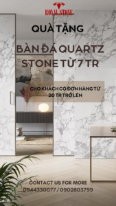 Tặng bàn đá nhân tạo thạch anh (Quartz Stone) từ 7 triệu đồng