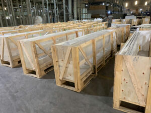 Quy trình đóng gói mặt bếp đá nung kết, quartz stone xuất khẩu