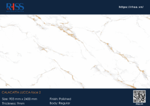 Đá Nung Kết Calacatta Lucca face 3